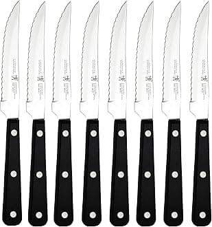 HENCKELS Razor-Sharp Steak Knife Set of 8, German Engineered Informed by 100+ Years of Mastery