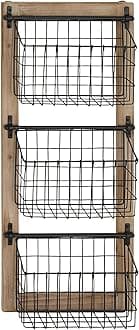 Farmhouse Black Metal Magazine Rack Holder