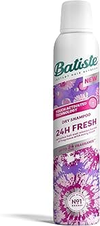 Batiste Dry Shampoo, 24H Fresh Waterless Shampoo, No Rinse Shampoo Hair Spray with Refreshing Fragrance, Touch Activated Dry Shampoo Spray, Vegan Friendly & Invisible, by Batiste Hair Care – 200ml
