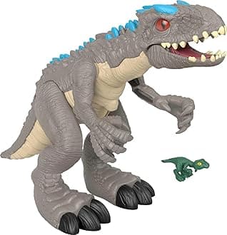 Fisher-Price Imaginext Jurassic World Dinosaur Toy Thrashing Indominus Rex Figure Set for Pretend Play Preschool Kids Ages 3+ Years
