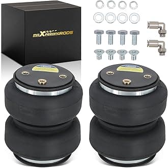 maXpeedingrods 5000 lbs Replacement Air Helper Spring Bags with Air Fittings, Universal for Ford Dodge Chevy GMC Trucks, G 1/8" Single Air Port, 2 Packs