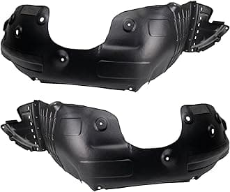 TRQ Front Driver and Passenger Side Inner Fender Liner Set Compatible with 2013-2016 Hyundai Santa Fe Sport