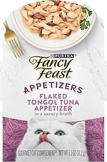 Fancy Feast Purina Limited Ingredient, Grain Free Cat Food Complement, Appetizers Flanked Tongol Tuna - (10) 1.1 oz. Trays