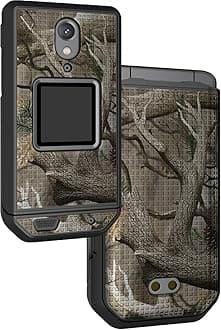 Nakedcellphone Case for CAT S22 Flip Phone, [Outdoor Camouflage] Slim Hard Shell Protector Cover - Bush Camo Design