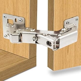 170 Degree Hinges Frameless Cabinet Door Hinges Hidden Hydraulic Adjustable Mounting Hinges Soft Closing Stainless Steel Buffer Damping Wardrobe,2 Pair (Full Coverage)