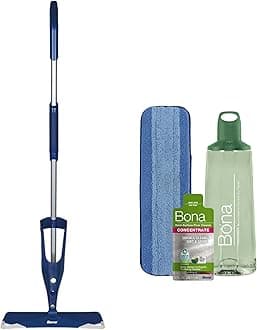 Multi-Surface Floor Premium Spray Mop - Includes Multi-Surface Floor Cleaner Concentrate and Machine Washable Microfiber Cleaning Pad - For Stone, Tile, Laminate and Vinyl LVT/LVP Floors