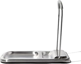 OXO Spoon Rest with Lid Holder, 3x4x1in, Stainless Steel
