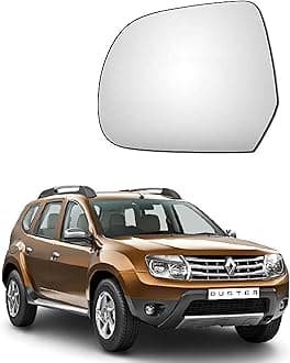 CARIZO ® Left/Passenger Side Rear View Mirror Glass , Compatible for Renault Duster (Type-1) 2012-2016