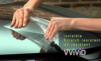 VViViD Clear Paint Protection Bulk Vinyl Wrap Film 12 Inches x 84 Inches Including Squeegee and Black Felt Applicator