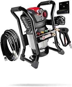 Adam's Pro Series Electric Pressure Washer 2.0 - Professional Powerful Detailing Car Washing Pressure Sprayer That Includes Snub Nose, Wall Mount & Pressure Washer Tips | 1200 PSI & 1.76 Operating GPM