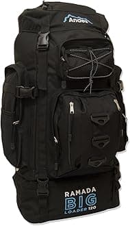 Andes Black Ramada 120L Extra Large Hiking Camping Backpack/Rucksack Luggage Bag
