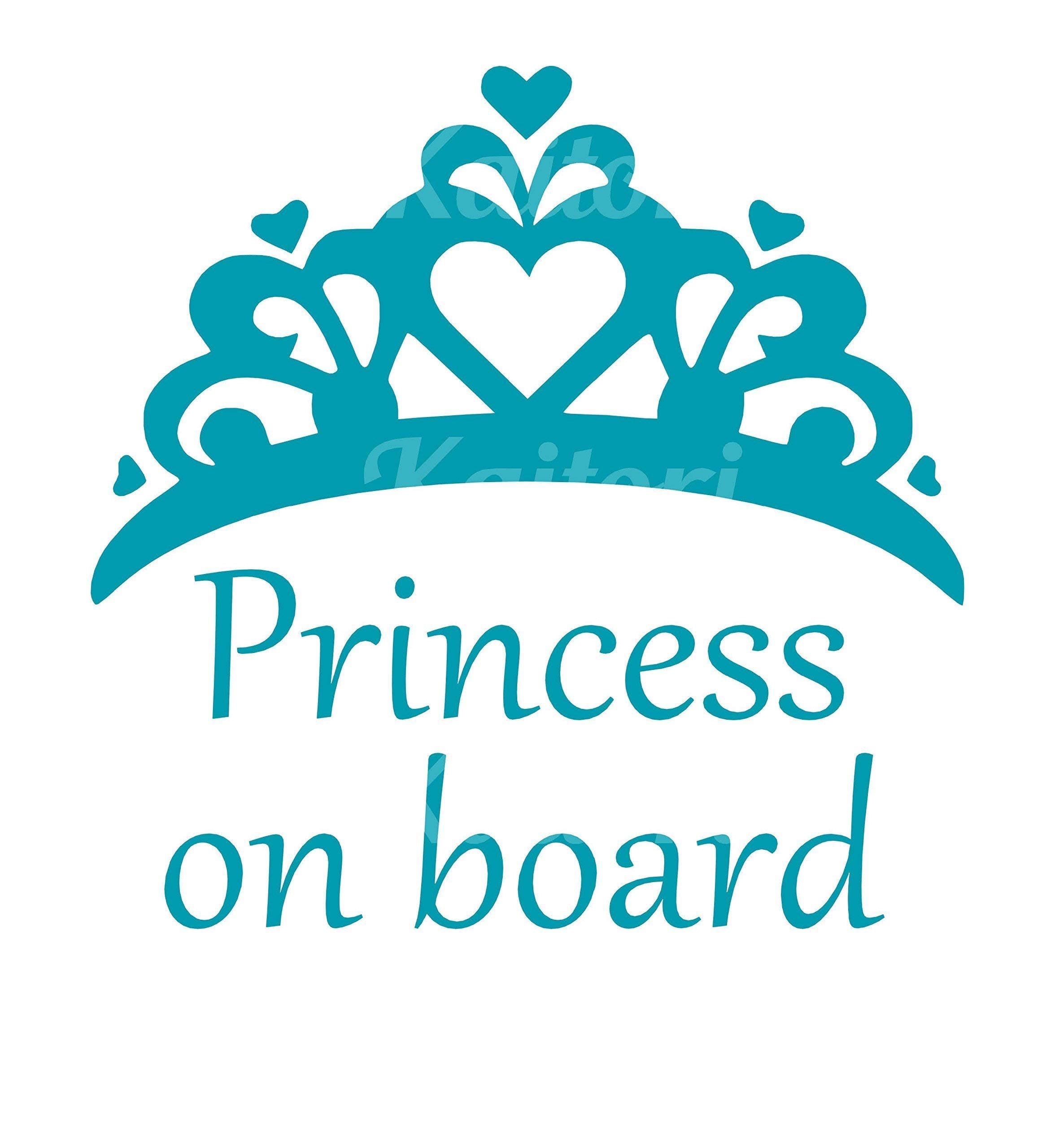 Princess on Board Car Decal