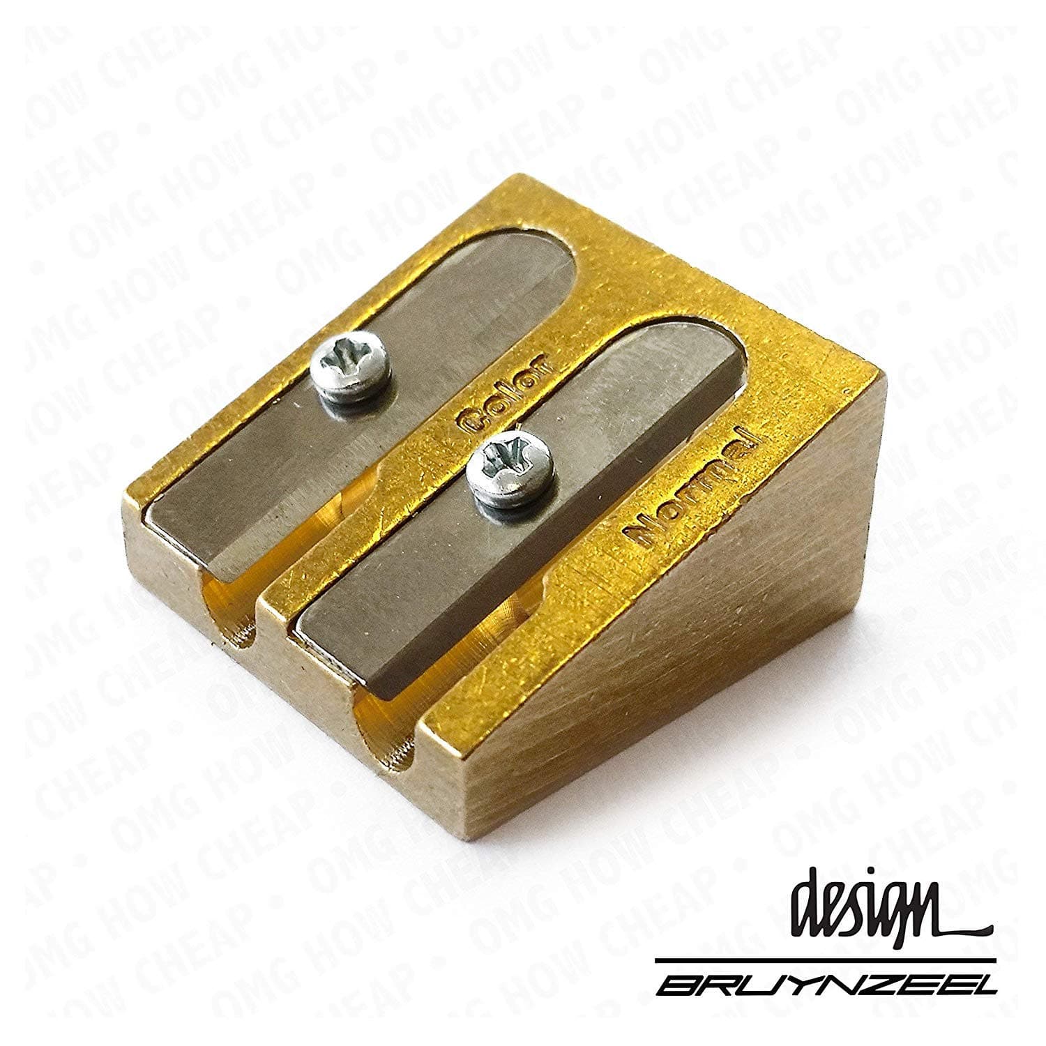 Bruynzeel - Dual Hole Sharpener with Replacement Blades - Gold