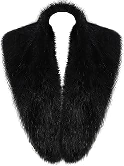 LA CARRIE Women's Faux Fur Collar Scarf Wrap Cold Winter Warmer