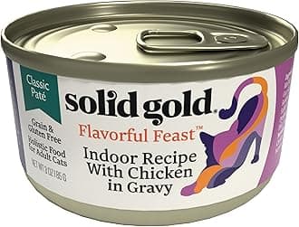 Solid Gold Flavorful Feast Wet Cat Food - Pate - Real Chicken - Canned Cat Food, 12 Pack