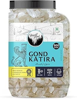 Forest Found Wild Gond Katira 900g | Natural Tragacanth Gum | Edible Gum for Cooling Properties for Summer Drinks, Desserts & Shakes | Body Cooling Ayurvedic Superfood