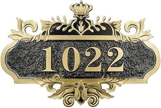 ITODA Personalized Address Plaque for Door Custom House Number Sign Door Room Wall Mounted Acrylic Plate for Home Office Hotel Apartment Yard Or Mailbox (1-6 Character) - 7.5x4.3 inch