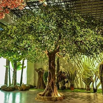 Fake Tree Simulation Tree Indoor Simulation Green Plant Large Banyan Tree Shopping Mall Hotel Floor Landscape Landscaping Atmosphere Decorative Tree 1.5m