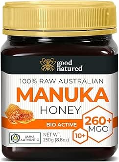 Raw Manuka Honey MGO 260+ /10+ - 8.8oz (250g) Medicinal Strength - High Certified Rating - BPA Free Jar - Cold Extraction - Independently Verified