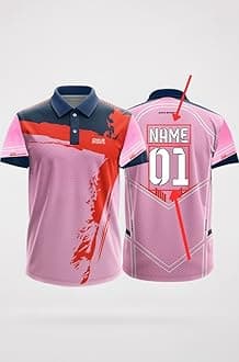 Dika Sports Custom Sports Cricket Jersey Customise t-Shirt for Men Personalised Name | 2 Year to 5XL