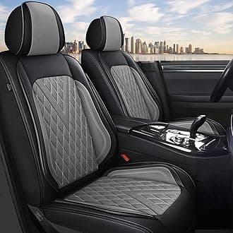 Full Set Car Seat Covers Fit for Mitsubishi Eclipse Cross 2018-2025 2026 Faux Leather Seat Cushion 2 Rows 5 Seats Waterproof Anti-Slip Automotive Interior Accessories (Black & Grey)