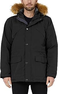 wantdoMen's Thicken Winter Coat Insulated Warm Parka Jacket Hooded Puffer Jacket