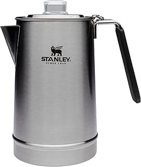 Hold Tight Percolator Coffee Pot 1.1 qt | Stainless Steel 6 Cup Coffee Maker | Stove Top or Open Fire | Backpacking, Camping, Hiking Cookware | BPA-Free | Stainless Steel