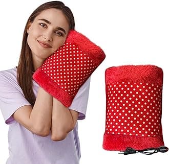 Careforce Electric Hot Water Bag with Pouch Hot Bags for Pain Relief in Shoulder, Back & Full Body Hand Warmer Electric Heating Pad for Pain Relief in period cramps Electric Heating Bag with Water - Red