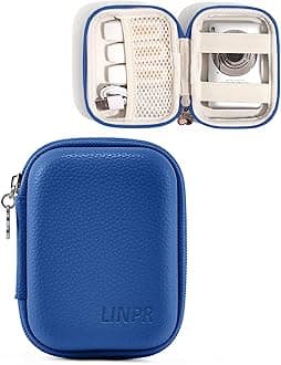 Digital Camera Case Compatible with CAMKORY/for Kodak PIXPRO FZ45/FZ55/for Lecran/for VAHOIALD/for Canon IXUS 285 HS, Small Travel Cameras Storage Holder for Accessories SD Card (Royal Blue)