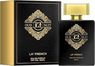 La French Oud Perfume 100ml Unisex Perfume for Men & Women, Eau De Parfum, Premium Arabic & French Long-Lasting Fragrance Scent, Best Date Night Fragrance for Men, Best Gift for Men and Women (Oud Nuit)