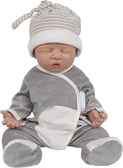 Vollence 12 inch Platinum Silicone Baby Dolls Full Body Silicone Dolls Adorable Silicone Baby Doll for Child Birthday Gift - Boy