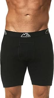 Merino.tech Merino Wool Boxer Briefs Men - Merino Wool Underwear Breathable Dry Fit Comfy Sports Base Layer for Men