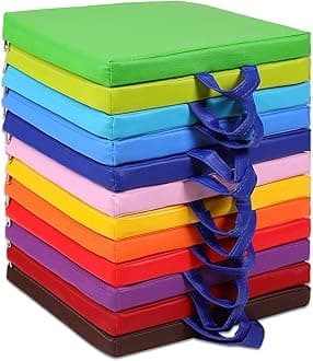 12 Pcs Floor Cushions for Kids Classroom Flexible Floor Seating Cushions