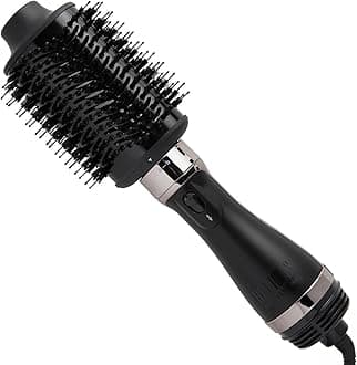 Professional Black Gold Detachable One-Step Volumizer and Hair Dryer, 2.8 inch Barrel