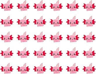 X Hot Popcorn 30PCS Mini Axolotl Colorful Mini Resin Axolotl Figurines Charms Tiny Animal Figurines Cute Axolotl Cake Topper Axolotl Ornament for Diy Occasion Garden Decoration