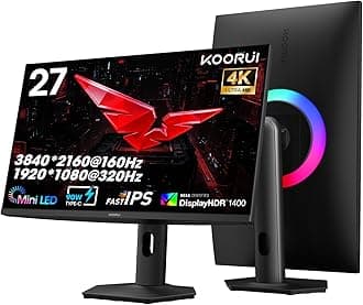 27" 4K QD-Mini LED Gaming Monitor - Dual-Mode (UHD 160Hz or FHD 320Hz), 1ms, 99% Adobe RGB, HDR1400, 90W USB-C, HDMI 2.1/DP1.4, VESA, Tilt Height Swivel Vertical Adjustment, Black, S2741LM