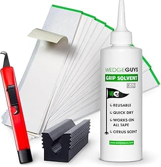 Wedge Guys Golf Grip Kits for Regripping Golf Clubs - Professional Quality - Options Include Hook Blade, 15 or 30 Grip Tape Strips, 5 or 8 oz Grip Solvent & Rubber Vise Clamp