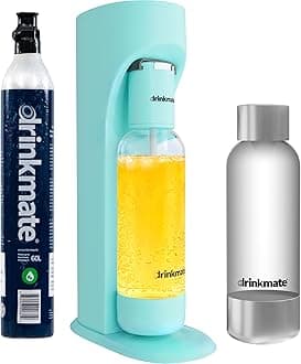 OmniFizz (Arctic Blue) one CO2 Cylinder + one liter PET/Stainless-Steel bottle