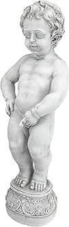 Design Toscano NG335052 The Peeing Boy of Brussels Sculptural Shell, One Size, Antique Stone