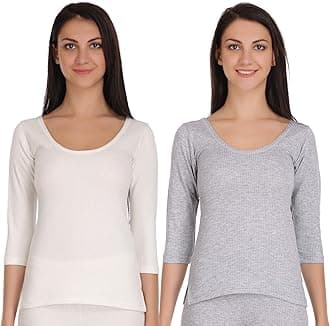 Selfcare Women Cotton Blend Thermal Top(Pack of 2 Top)