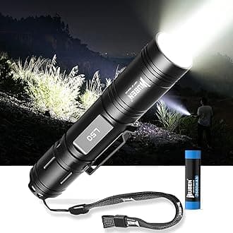 L50 Rechargeable Super Bright 1200 Lumens Led Torch, Tactical Torch with 5 Light Modes for Daily Use, Walking, Camping, Emergency