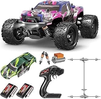 X-TMAGA Rc Cars 1:18 All Terrain RC Car for Adults & Boys (HS18303), 4WD Off-Road RC Truck High Speed Fast 40+ KPH, 4X4 Waterproof Remote Control Car with 2 Rechargeable Batteries