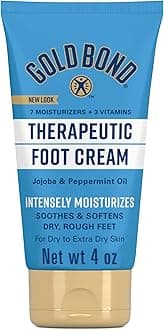 Gold Bond Therapeutic Foot Cream, 4 oz., With Jojoba & Peppermint Oil, Foot Moisturizer- pack of 1