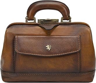 Pratesi Leather Bag Doctor lady bag 562/P in cow leather - Bruce Brown Made in Italy