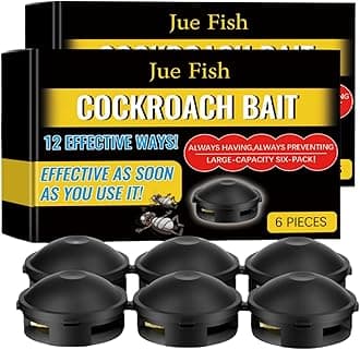 12 Count Large Roach Bait Stations, Natural Cockroach Repellent/Roach Traps Indoor Outdoor for Small&Large Roaches and Effectively Roach Control, Long-Lasting Protection, Child-Resistant