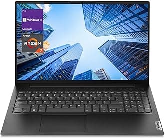 Lenovo V-Series V15 Business Laptop, 15.6" FHD Display, AMD Ryzen 7 7730U, 16GB RAM, 1TB SSD, Numeric Keypad, HDMI, RJ45, Webcam, Wi-Fi, Windows 11 Pro, Black