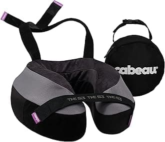 Cabeau Travel Neck Pillows for Airplanes – The Neck’s Evolution, TNE S3 – Supportive Memory Foam Design for Long Haul Flights – Attachable Seat Straps and 360° Support (Berlin Grey)
