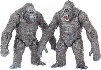 De-Lite™ Action Figures Soft Touch Vinyl Plastic Collectible Model Toys… (Angry-Kong, 2 Pieces Pack, Mini Small Size 7-8cm)
