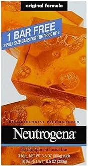 Neutrogena Transparent Facial Bar Bonus Pack, Original Formula 3 ea