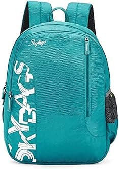 Skybags Casual Backpack 28L, 2 Main Compartments, Bottle Pocket, Front Pocket, Padded Shoulder Strap, Sea Green, One Size, Asian
